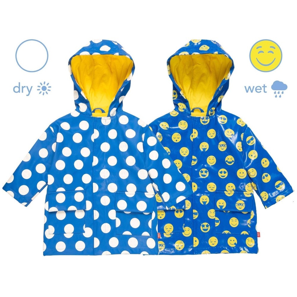 Magnetic me rain coat that changes when wet